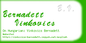 bernadett vinkovics business card